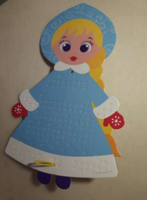 Фотография покупателя товара Новый год,вышивка пряжей «Снегурочка» на картоне с пластиковой иглой - Фото 2