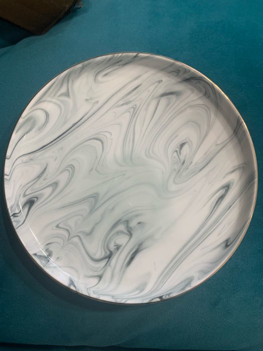 Фотография покупателя товара Тарелка керамическая десертная «Мрамор», d=20 см, цвет серый - Фото 7