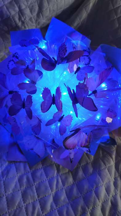 Фотография покупателя товара Набор для украшения «Бабочки», 12 шт, цвет голубой - Фото 6