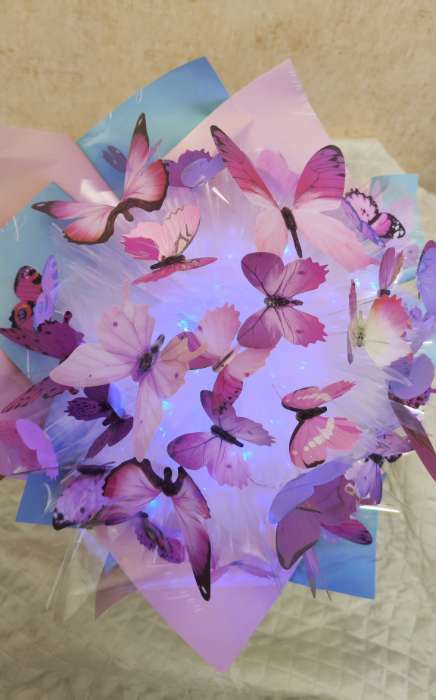 Фотография покупателя товара Набор для украшения «Бабочки», 12 шт, цвет зелёный - Фото 7