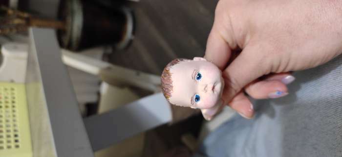 Фотография покупателя товара Молд силикон "Голова младенца" №17 3,5х4х3,5 см - Фото 1