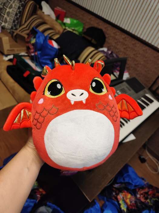 Фотография покупателя товара Мягкая игрушка «Дракон» красный