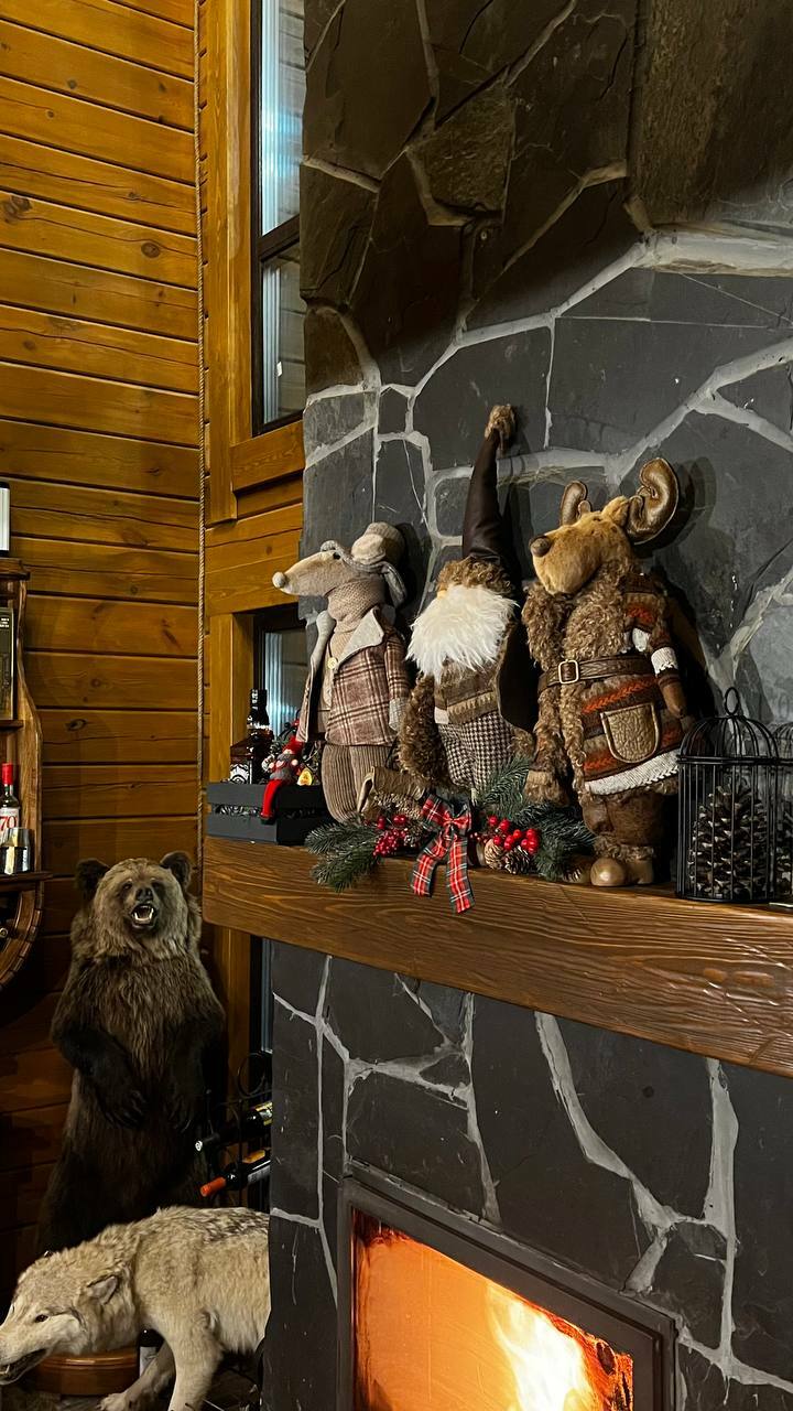 Фотография покупателя товара Кукла интерьерная "Дед Мороз в коричневой шубке с мешком подарков" 27х14х62 см - Фото 4