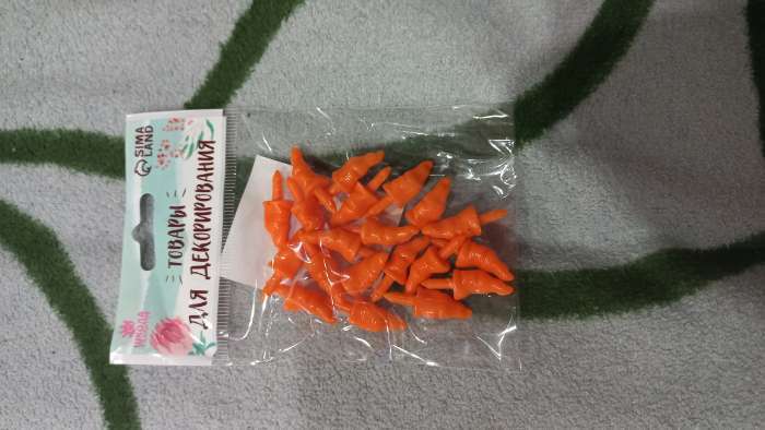 Фотография покупателя товара Нос «Морковка», набор 20 шт., размер 1 шт. — 1,7 × 0,5 × 0,5 см