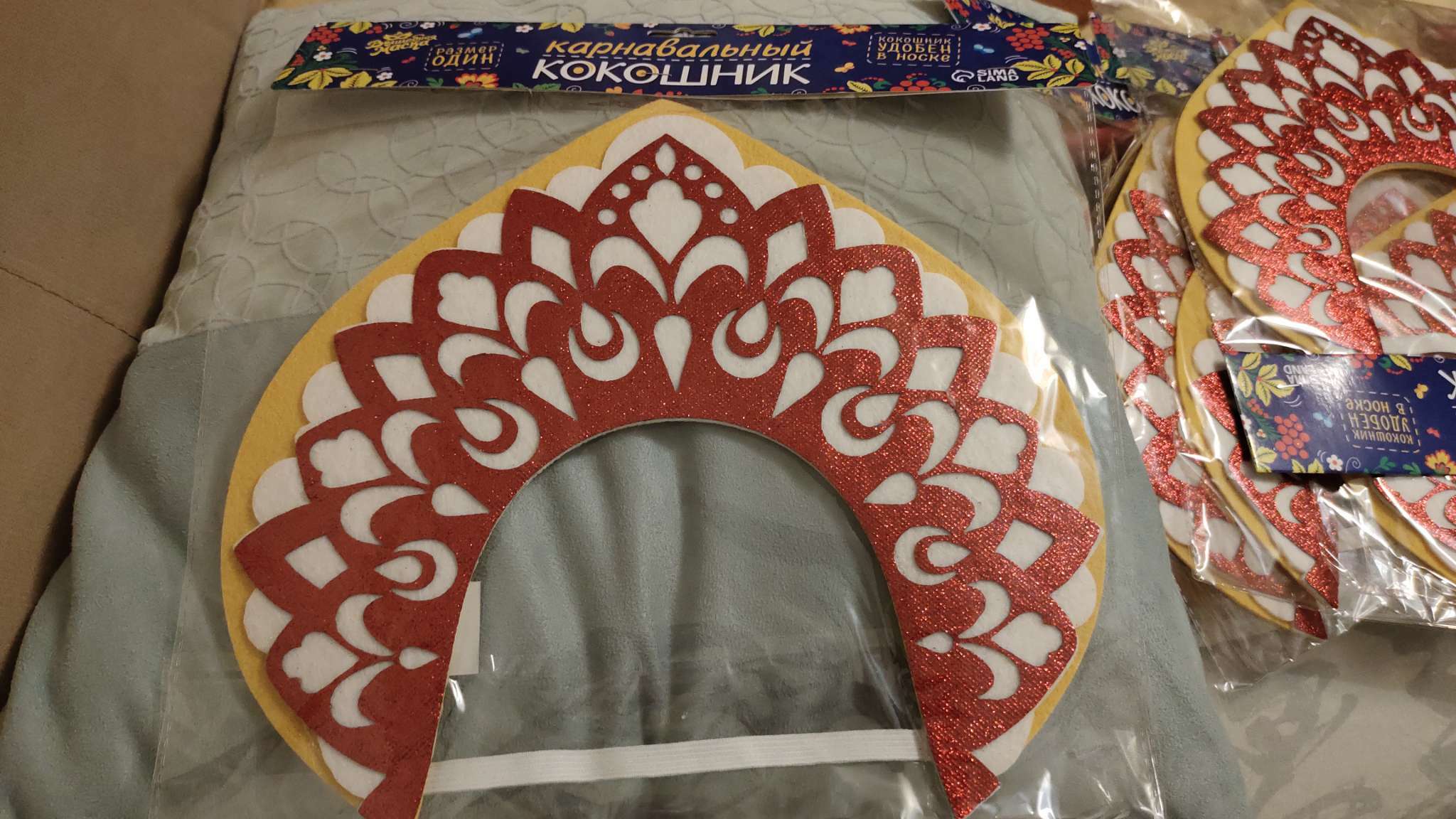 Фотография покупателя товара Ободок кокошник «Русская красавица» из фетра, с нанесением - Фото 5