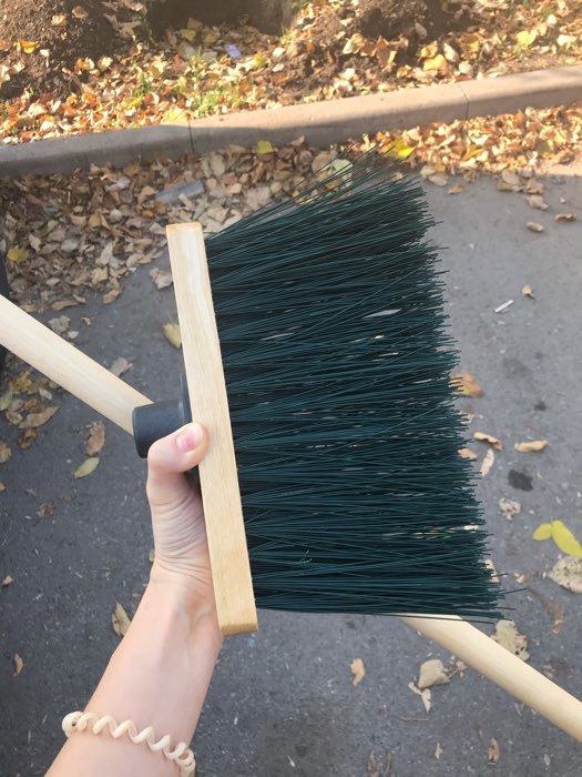 Фотография покупателя товара Метла для уборки улиц, без черенка, ворс 15 см, 24×4×2 см