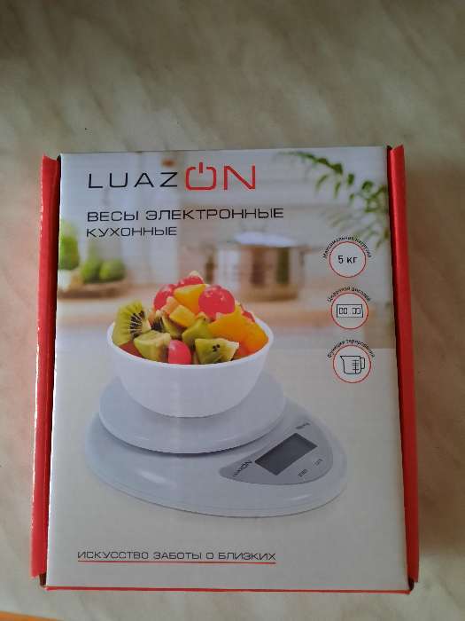 Фотография покупателя товара Весы кухонные Luazon LVK-501, электронные, до 5 кг, белые