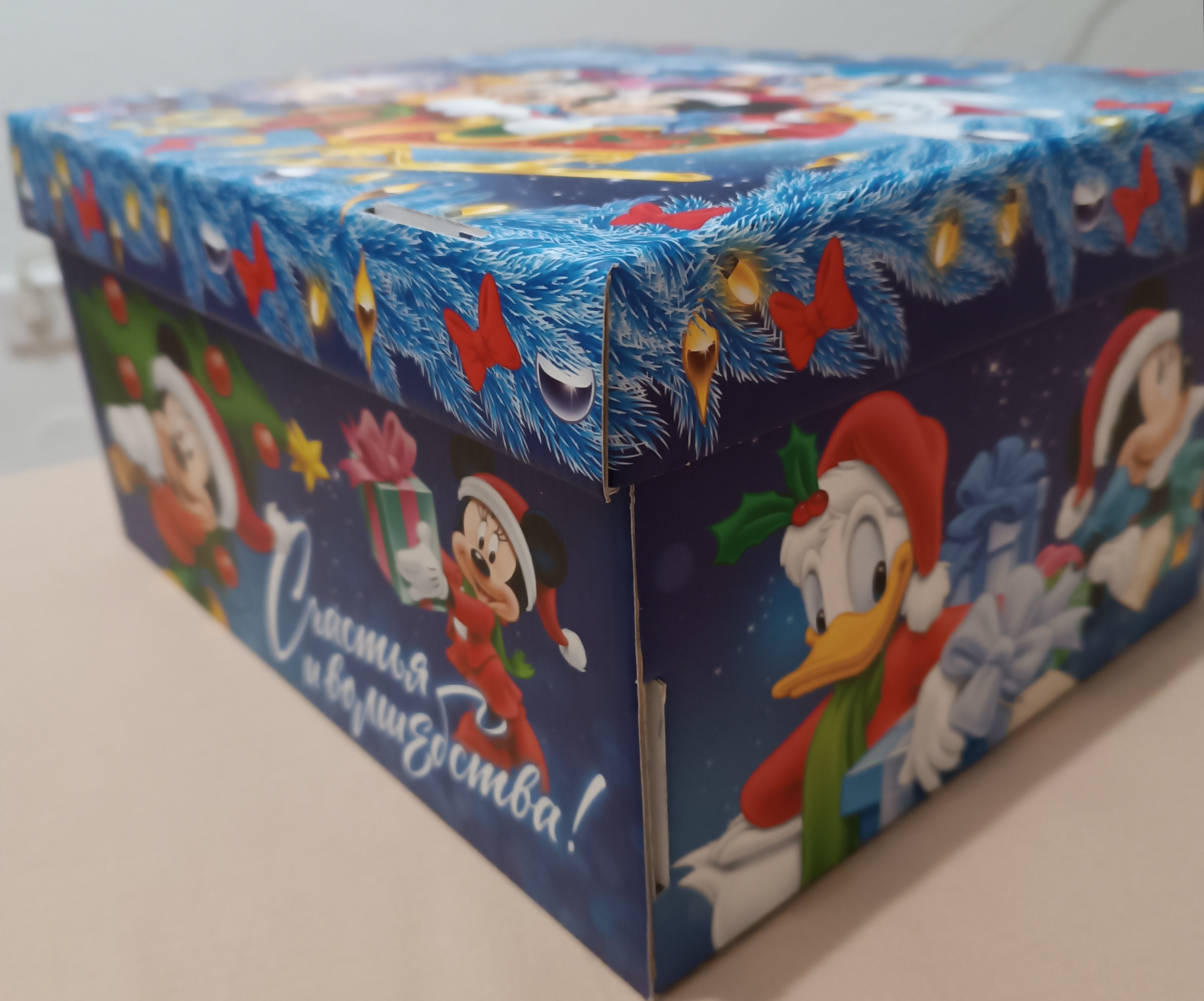 Фотография покупателя товара Коробка складная, с крышкой, 31 х 25,5 х 16 см "Счастья и волшебства", Микки Маус - Фото 1