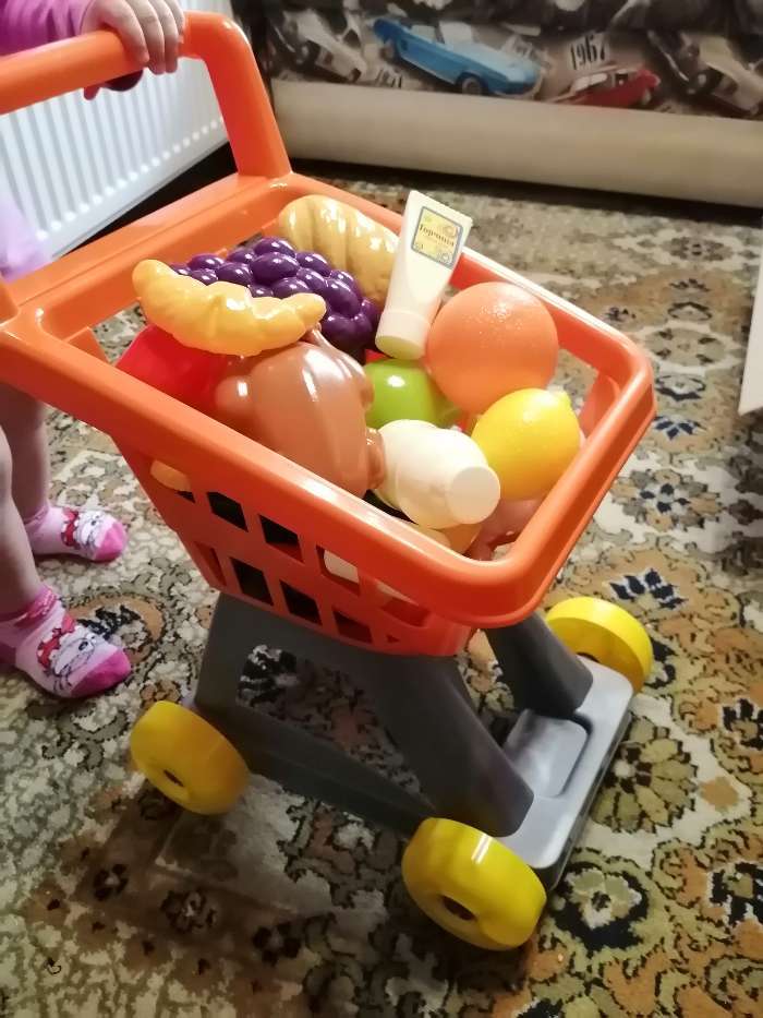 Фотография покупателя товара Тележка для супермаркета с фруктами и овощами, цвета МИКС - Фото 12