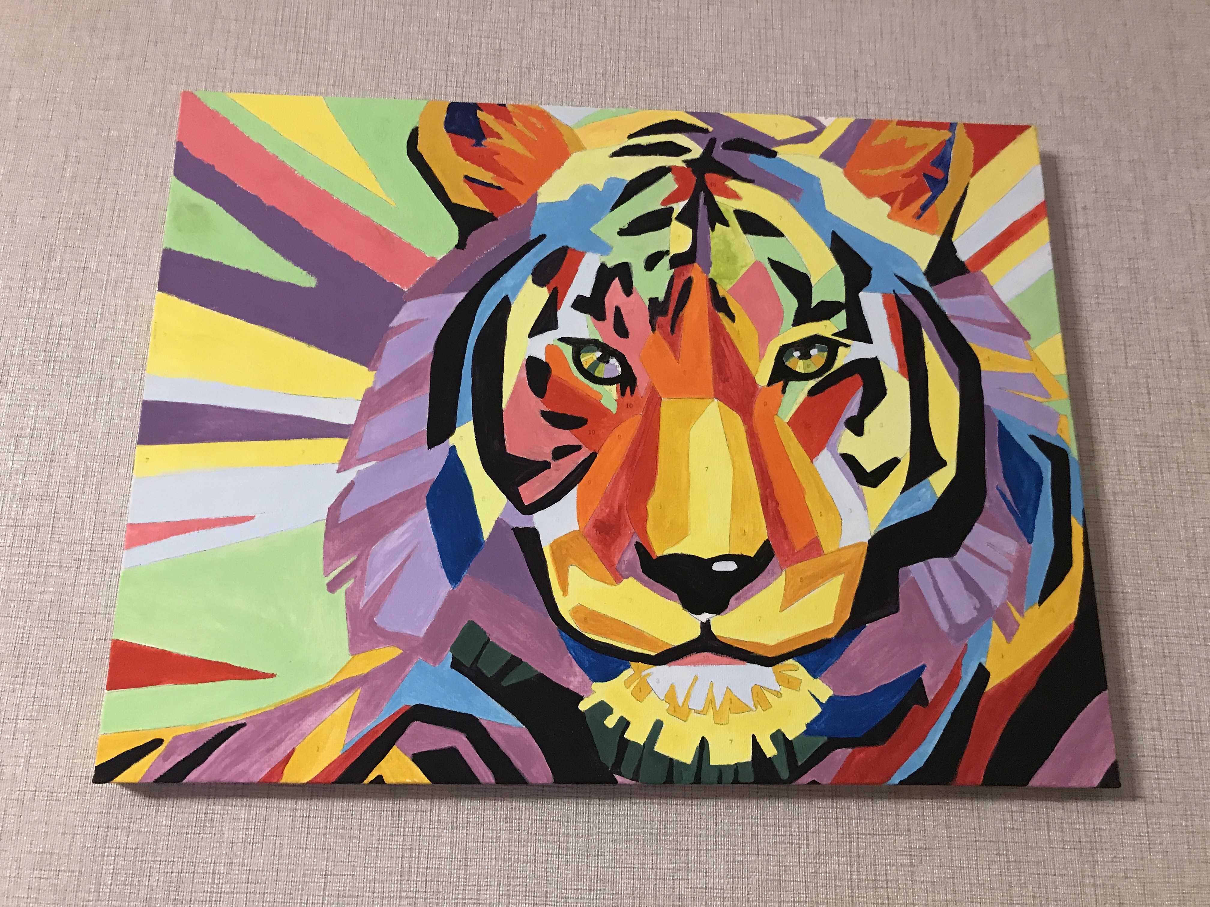 Фотография покупателя товара Картина по номерам на холсте с подрамником «Тигр» 30×40 см - Фото 3