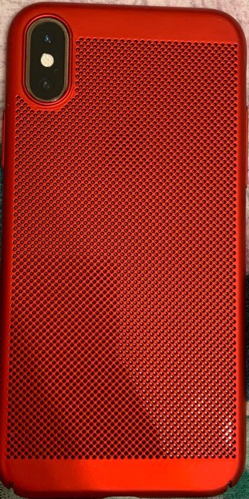 Фотография покупателя товара Чехол для телефона Air case для Apple Iphone X/Xs, перфорированный, красный - Фото 1