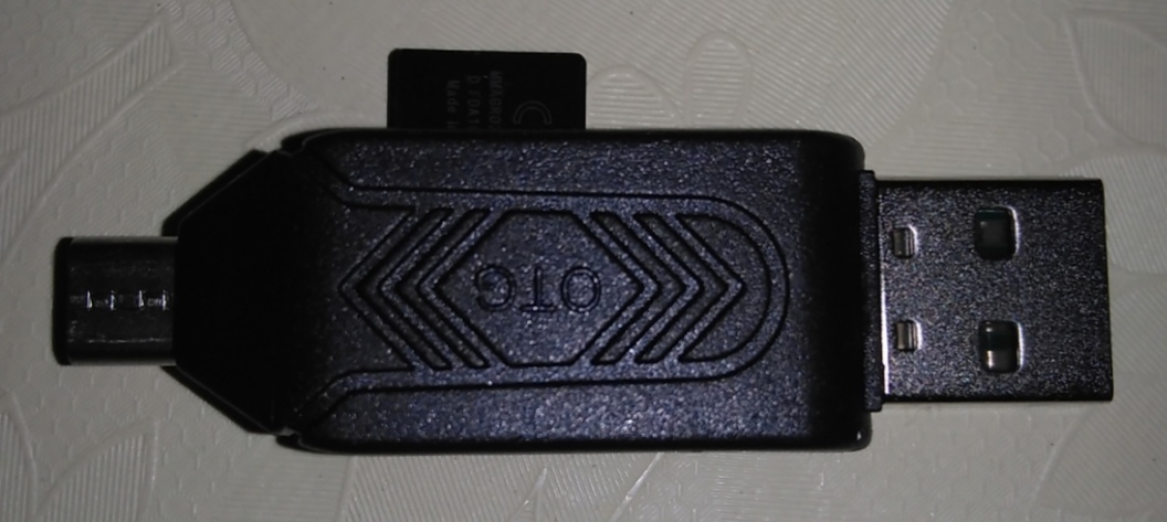 Фотография покупателя товара Картридер-OTG LuazON LNCR-001, подключение microUSB и USB, слоты SD microSD, черный