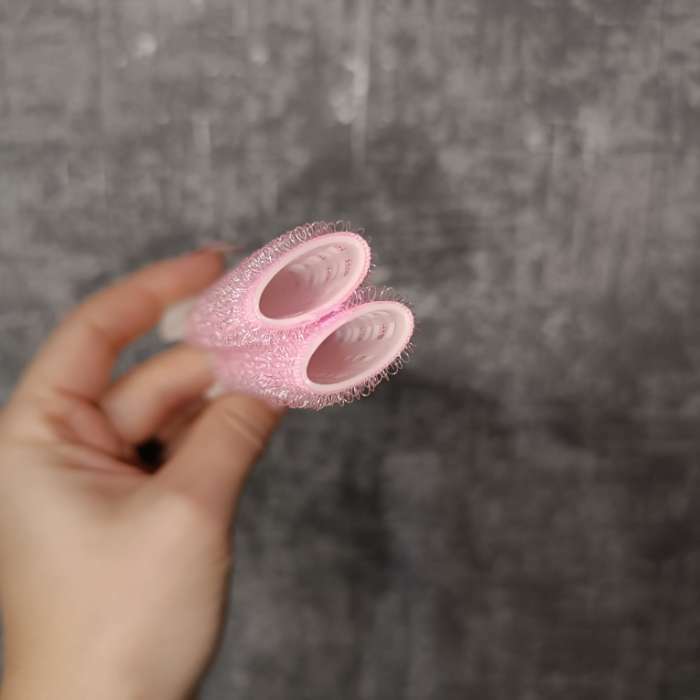 Фотография покупателя товара Бигуди для прикорневого объема, с зажимом, 2 × 1 см, 10,7 см, цвет розовый/бежевый - Фото 1