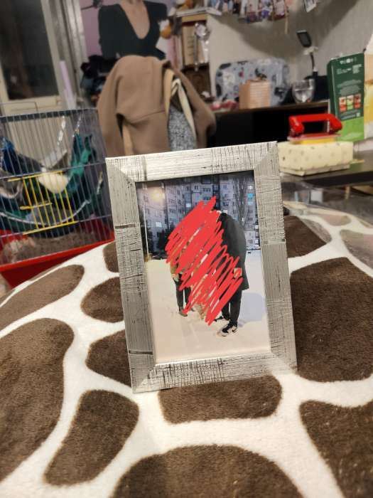 Фотография покупателя товара Фоторамка для фото 10×15 см Marta, пластик, серебро - Фото 2