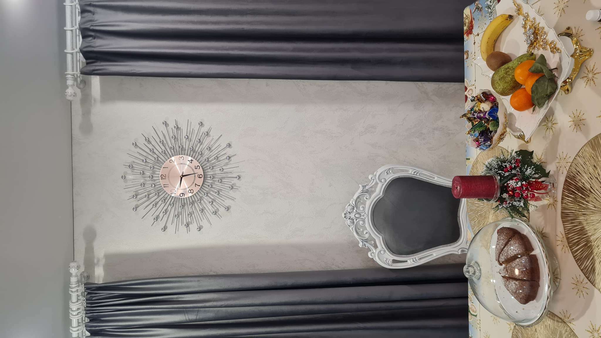 Фотография покупателя товара Часы настенные, серия: Ажур, "Сферы", плавный ход, d-58 см, циферблат 22 см - Фото 2