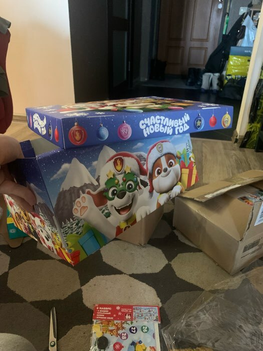 Фотография покупателя товара Коробка складная, с крышкой, 31 х 25,5 х 16 см "Счастливый Новый год", Щенячий патруль - Фото 1