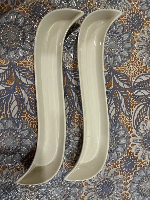Фотография покупателя товара Блюдо для оливок керамическое «Серпан», 150 мл, 26×9×3 см, цвет белый