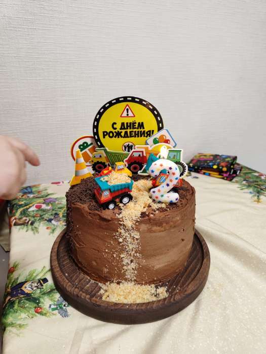 Фотография покупателя товара Украшение для торта «С днём рождения. Машинки» - Фото 4