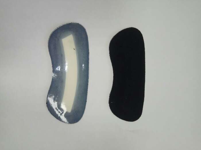 Фотография покупателя товара Пяткоудерживатели для обуви, кожаные, на клеевой основе, пара, цвет чёрный - Фото 1