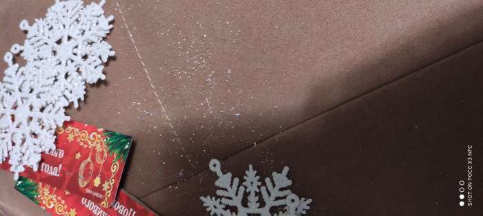 Фотография покупателя товара Украшение ёлочное "Белая снежинка" (набор 3 шт) d-7 см