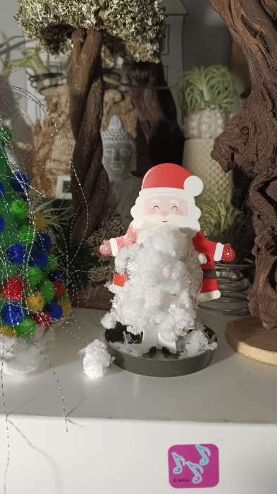 Фотография покупателя товара Набор для выращивания кристалла «Опыты. Чудесные кристаллы», Дед Мороз - Фото 2