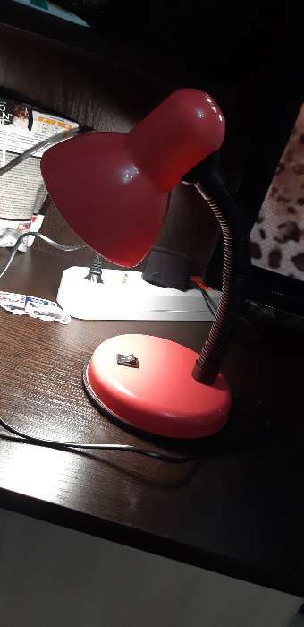 Фотография покупателя товара Лампа настольная Е27, с выкл. (220В) розовая (203В) RISALUX