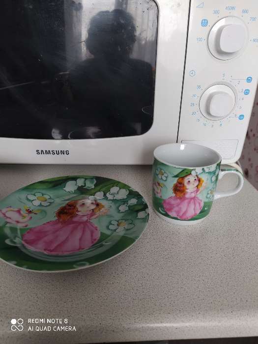 Фотография покупателя товара Набор детской посуды Доляна «Дуняша», 3 предмета: кружка 230 мл, миска 400 мл, тарелка 18 см - Фото 2