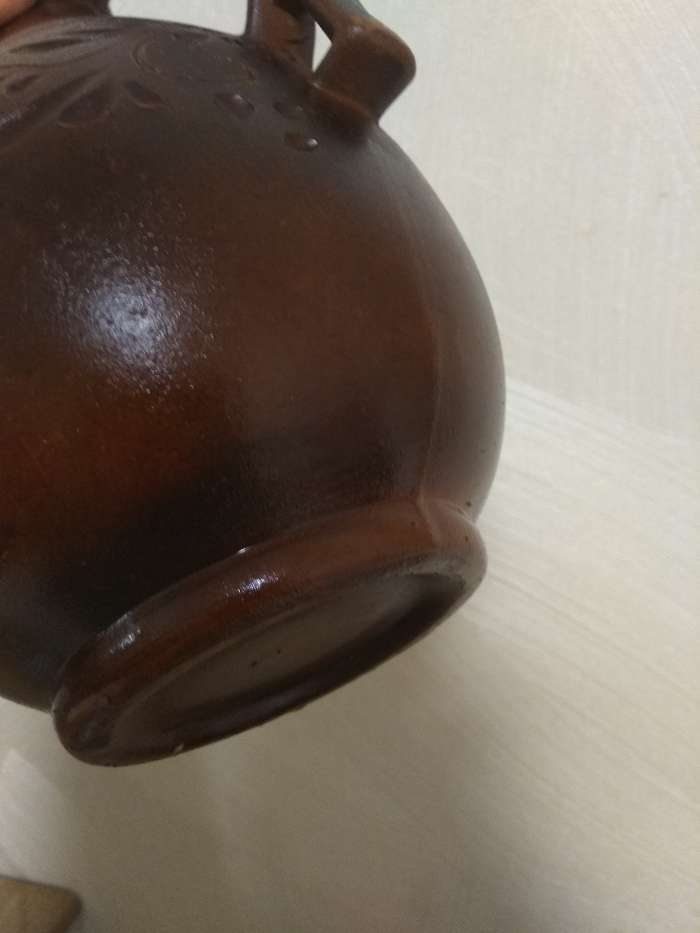 Фотография покупателя товара Кувшин под растительное масло, декор, красная глина, 0.9 л, микс