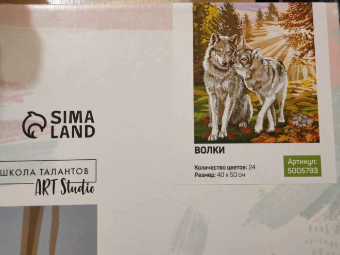 Фотография покупателя товара Картина по номерам на холсте с подрамником «Волки», 40 х 50 см - Фото 3