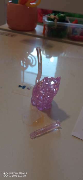 Фотография покупателя товара Пазл 3D кристаллический «Кот», 21 деталь, цвета МИКС - Фото 3