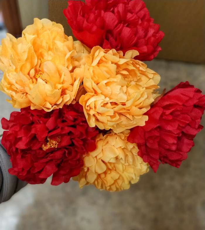 Фотография покупателя товара Цветы искусственные "Пион бархатный" 15х55 см, красный - Фото 29