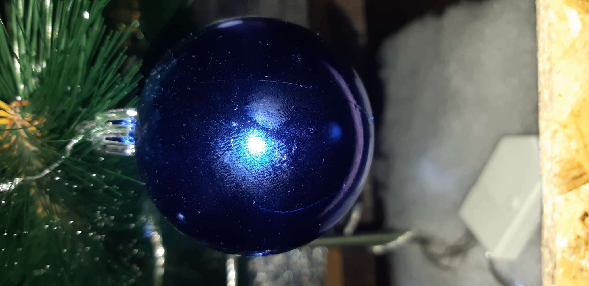 Фотография покупателя товара Набор шаров пластик d-6 см, 6 шт "Глянец" синий - Фото 2