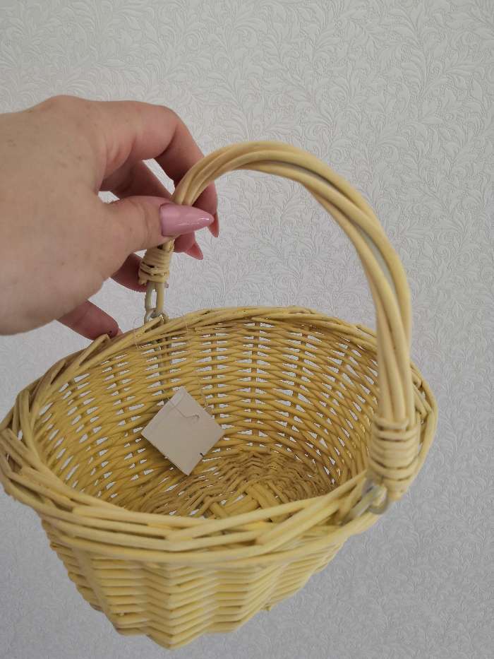 Фотография покупателя товара Корзина плетёная, сиреневая, 18×15×9 см, ива - Фото 1