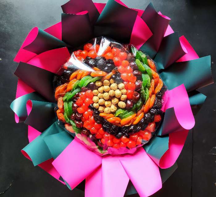 Фотография покупателя товара Корейская пленка для цветов перламутровая, двусторонняя, нежно-сиреневый-винный, 0,5 х 10 м - Фото 4