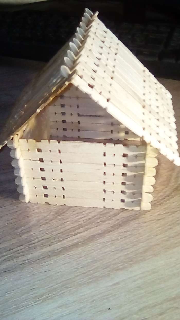 Фотография покупателя товара Детский деревянный конструктор «Построй дом» - Фото 1