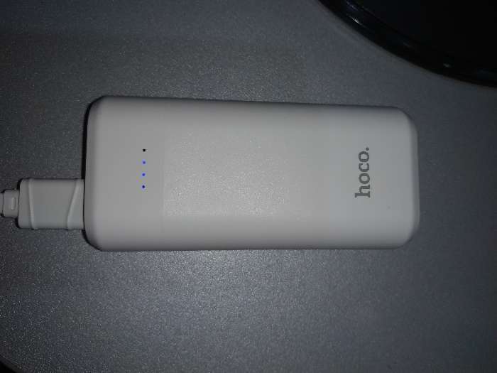 Фотография покупателя товара Внешний аккумулятор Hoco B35A Entourage, 5200 мАч, 1 А, USB/microUSB, белый - Фото 1