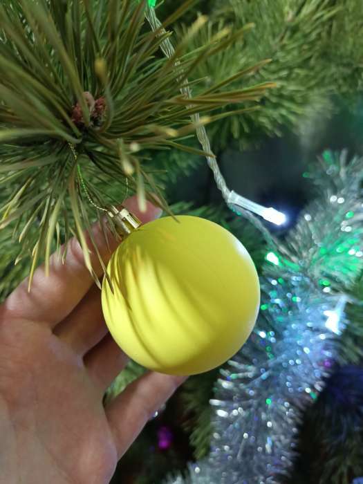 Фотография покупателя товара Набор шаров пластик d-5,5 см, 3 шт "Матовый" жёлтый