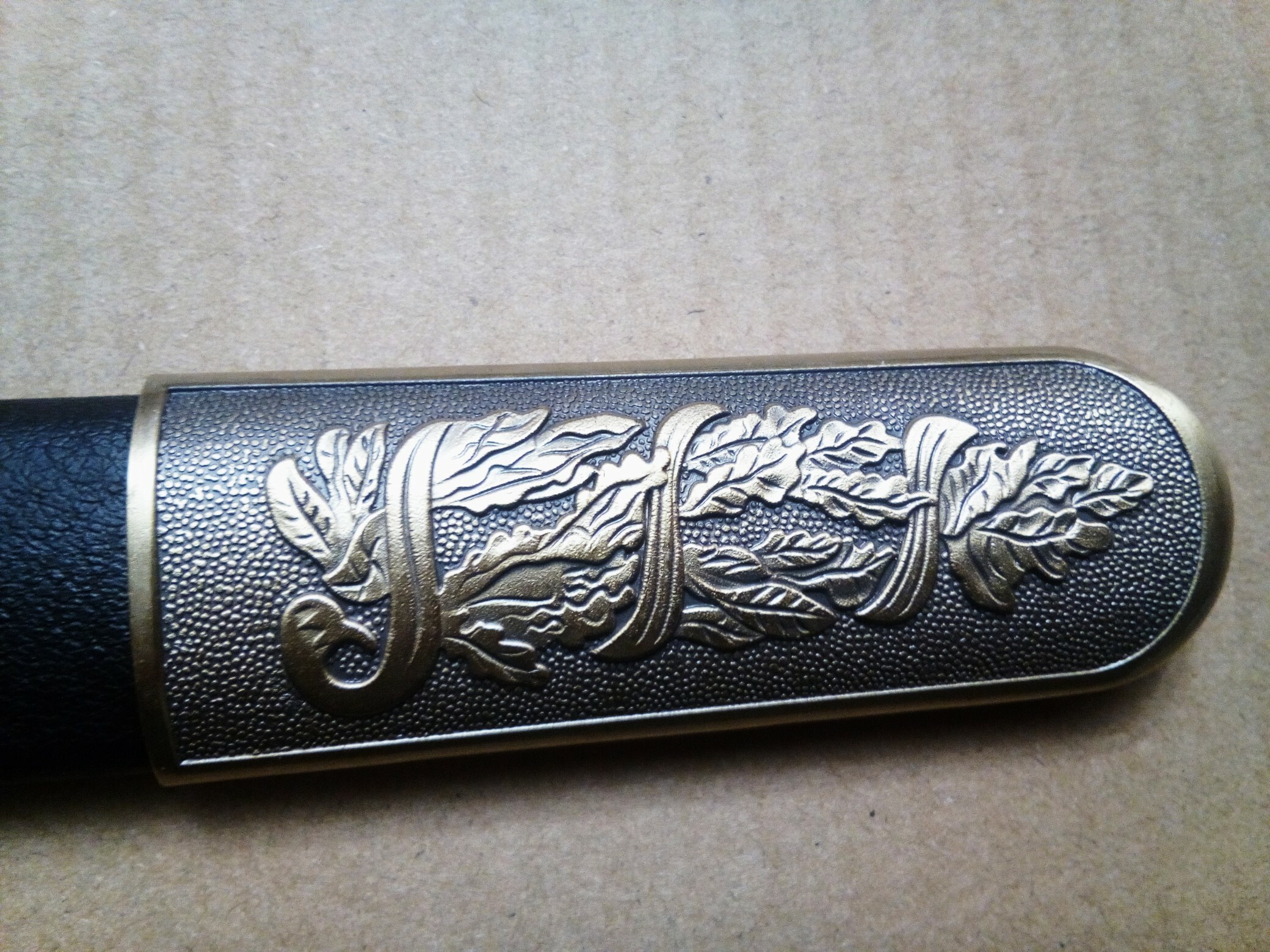Фотография покупателя товара Сувенирная сабля, ножны черные с бронзой, клинок 77 см - Фото 4