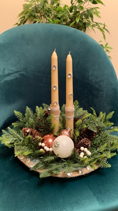 Фотография покупателя товара Ветка декоративная новогодняя, 62 см - Фото 6