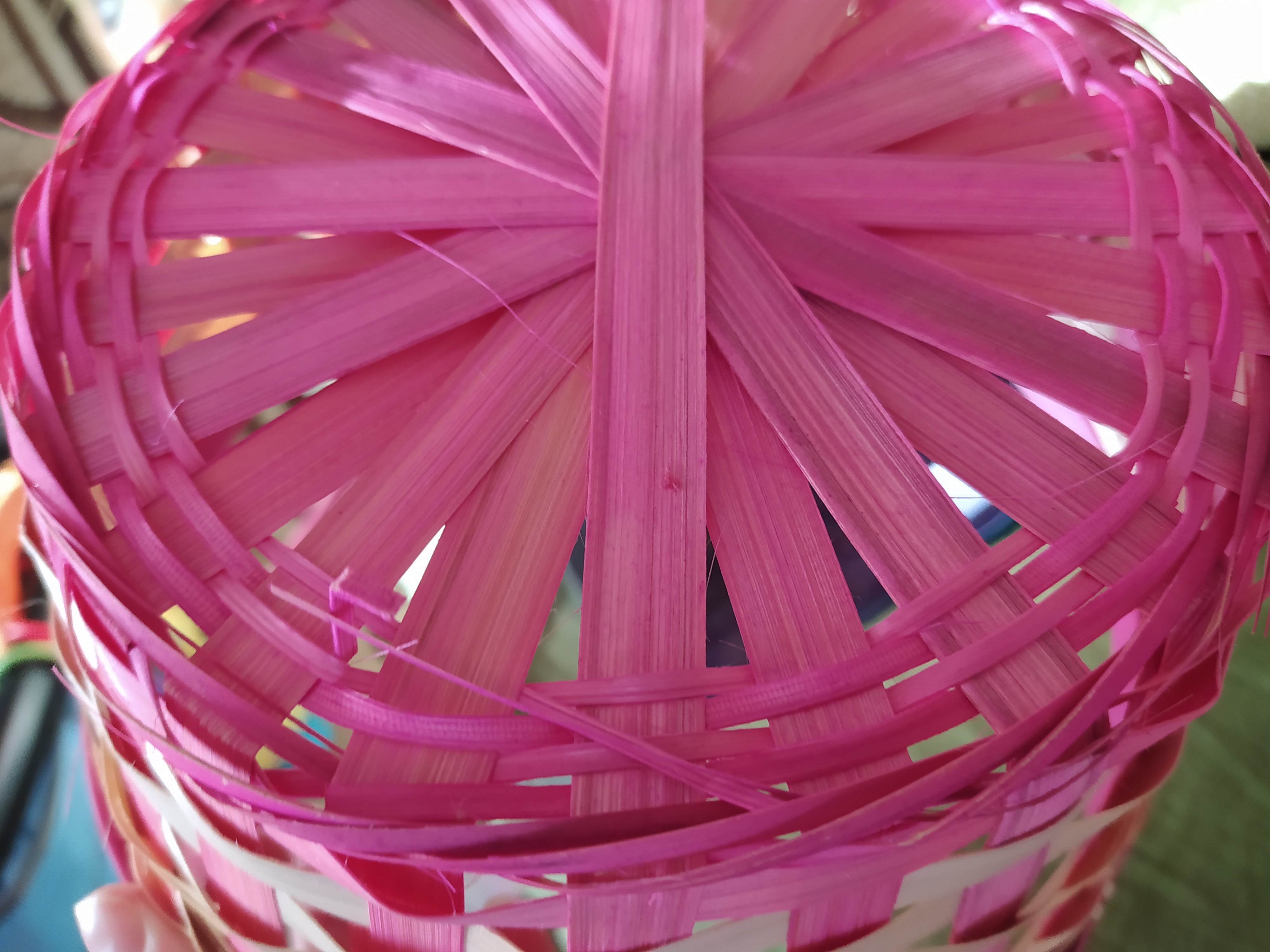 Фотография покупателя товара Корзина плетеная, бамбук, 21х21х10/24 см, розовая - Фото 10