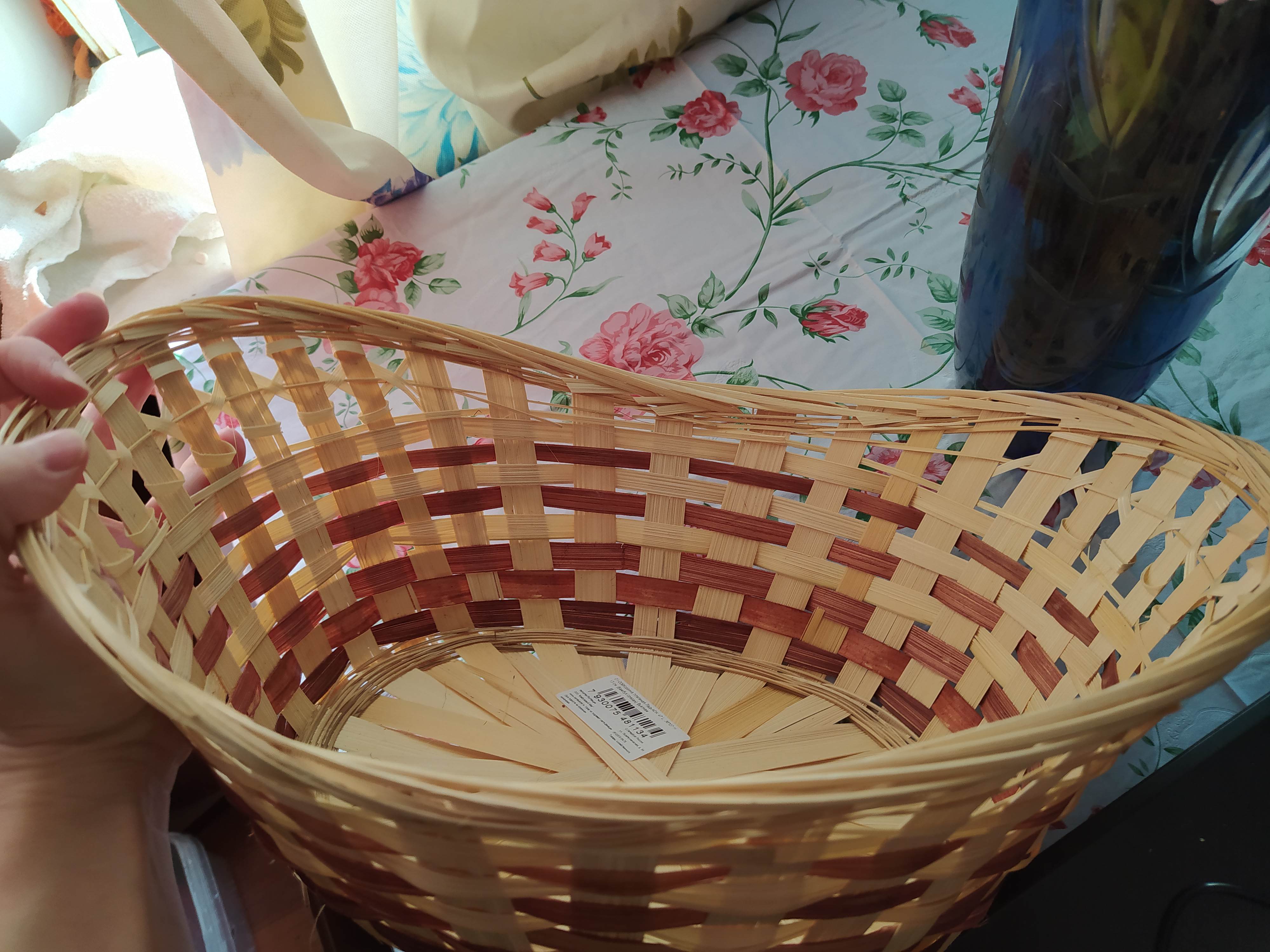 Фотография покупателя товара Корзина плетеная «Ладья», 20×17×8 см, бамбук - Фото 50