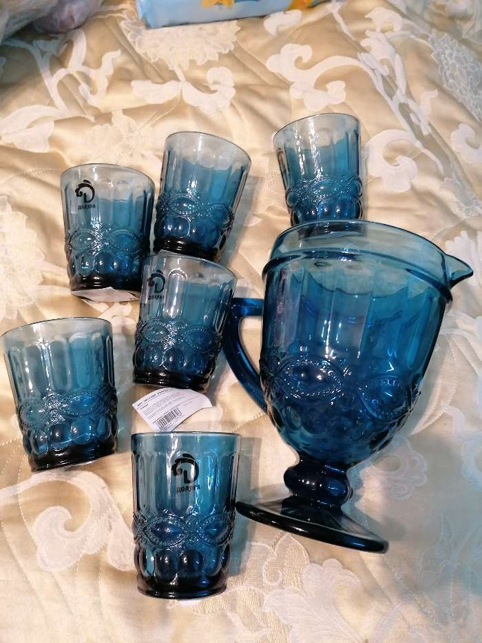 Фотография покупателя товара Стакан стеклянный Magistro «Ла-Манш», 220 мл, цвет синий - Фото 12