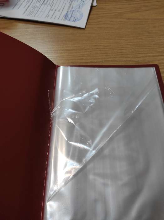 Фотография покупателя товара Папка с 20 вкладышами А5, 500 мкм, Calligrata, 9 мм, карман на корешке, красная - Фото 2