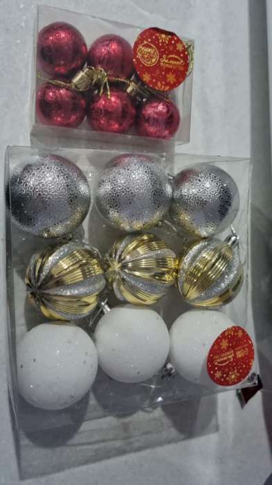 Фотография покупателя товара Ёлочные игрушки «Зима», шары новогодние, набор 6 шт., d=4 см, серебристый - Фото 1