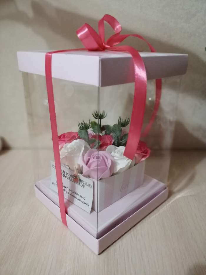 Фотография покупателя товара Коробка подарочная для цветов с вазой и PVC окнами складная, упаковка, «With love», 16 х 23 х 16 см - Фото 19