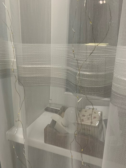 Фотография покупателя товара Гирлянда «Занавес» 2 × 3 м роса, IP20, серебристая нить, 450 LED, свечение тёплое белое, 8 режимов, 220 В