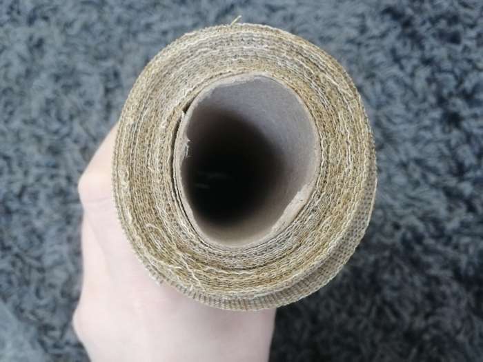 Фотография покупателя товара Ткань из джута, 35 см, 4,5 ± 0,5 м, цвет бежевый - Фото 13