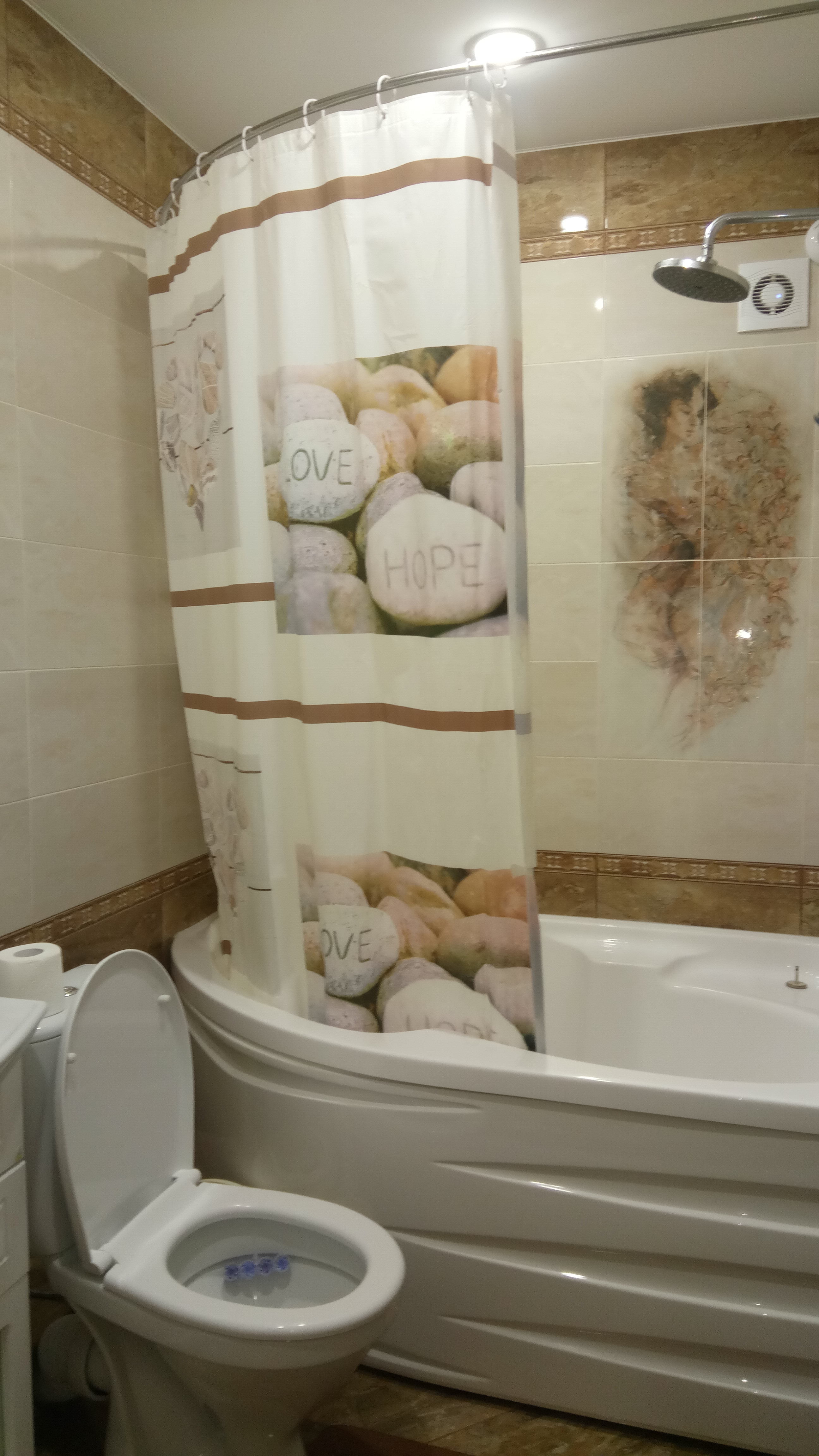 Фотография покупателя товара Штора для ванны Доляна «Гармония», 180×180 см, EVA - Фото 8