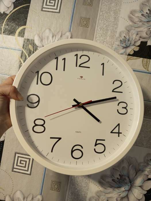 Фотография покупателя товара Часы настенные, интерьерные "Рубин", 30 см, черные - Фото 5