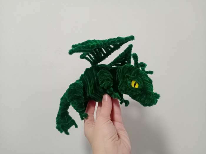 Фотография покупателя товара Игрушка из меховых палочек «Волшебный дракон» - Фото 2